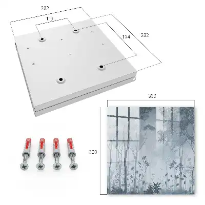 Wall mounted key box Misty forest in the haze of harmony