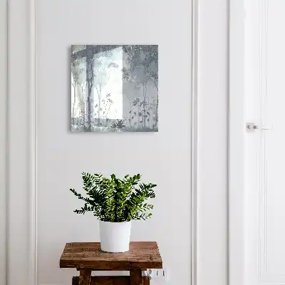 Wall mounted key box Misty forest in the haze of harmony