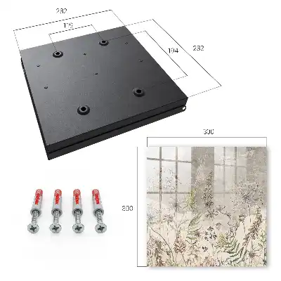 Key box for home Vintage plants in a gray background