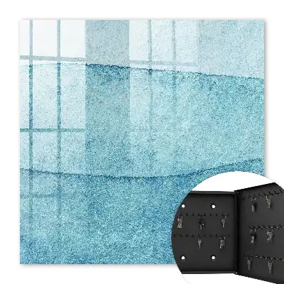 Wall mounted key box Blue textures in shades
