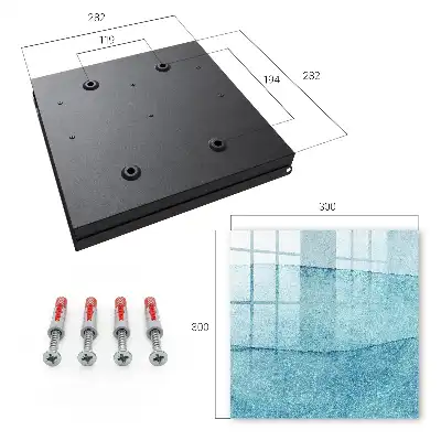 Wall mounted key box Blue textures in shades