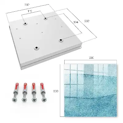 Wall mounted key box Blue textures in shades