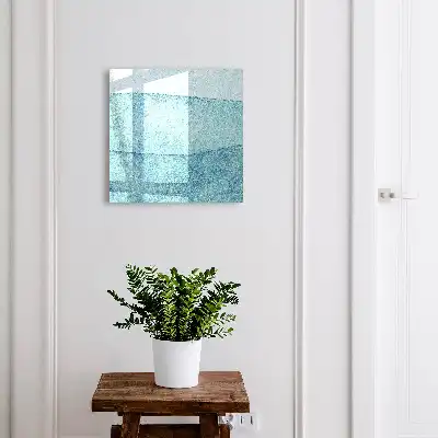 Wall mounted key box Blue textures in shades