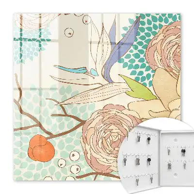 Key cabinet Abstract Geometry Flowers