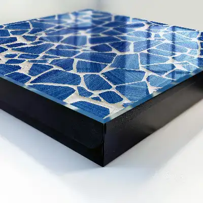 Decorative key box Blue mosaic with a light background