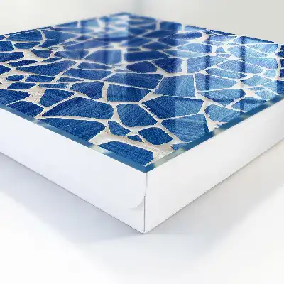 Decorative key box Blue mosaic with a light background
