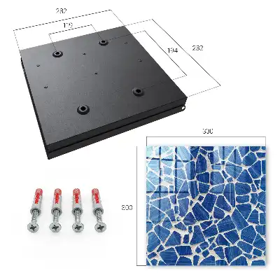 Decorative key box Blue mosaic with a light background