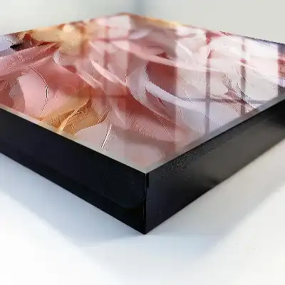 Wall mounted key box Pastel feathers of lightness and harmony