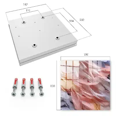 Wall mounted key box Pastel feathers of lightness and harmony