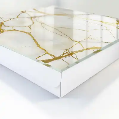 Key box for home Elegant marble with yellow lines