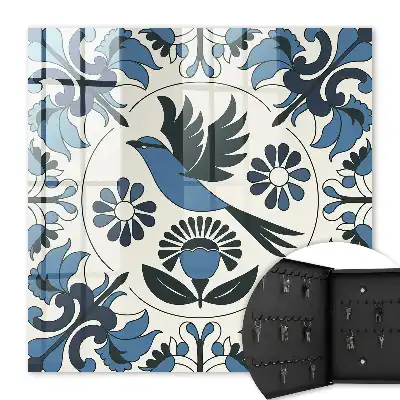 Decorative Blue Bird Key Box