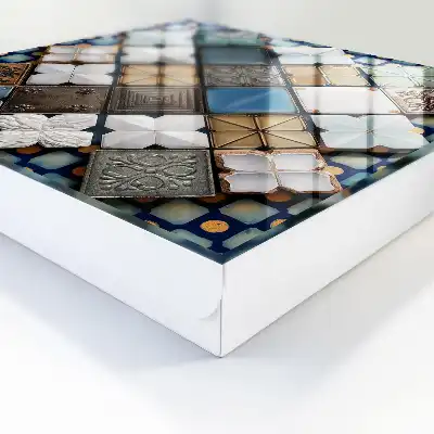 Wall mounted key box Tile patterns artistic composition