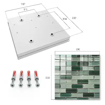 Wall mounted key cabinet Green wall with a modern design