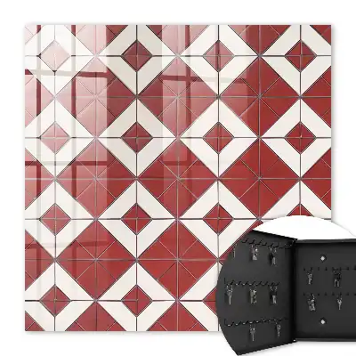 Key cabinet Red mosaic dynamic composition