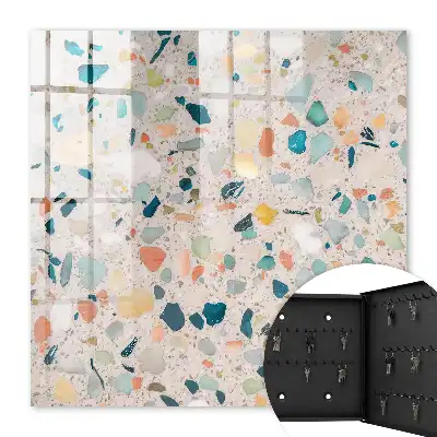 Decorative key box A colorful mosaic of pastel shades