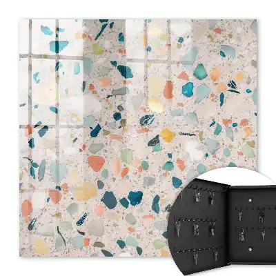 Decorative key box A colorful mosaic of pastel shades