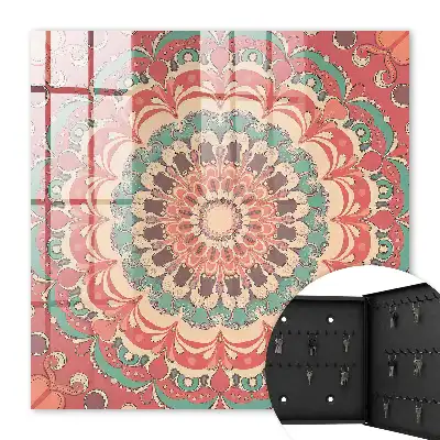 Key cabinet Colorful mandala with harmonious patterns