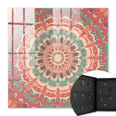 Key cabinet Colorful mandala with harmonious patterns