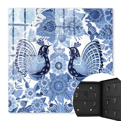 Folk Birds Decorative Key Box