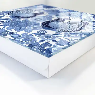 Folk Birds Decorative Key Box