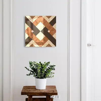 Key box for home Modern geometry brown black