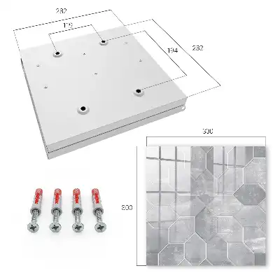 Decorative key box Gray geometry pattern