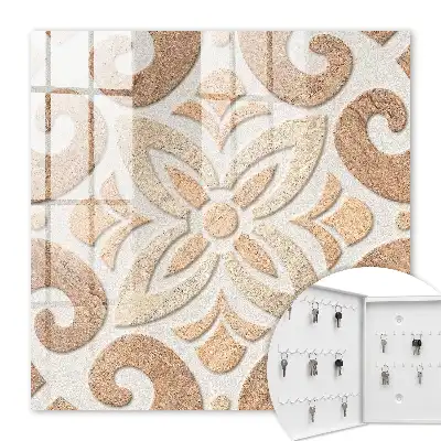 Decorative key box Beige elegance of beige brown