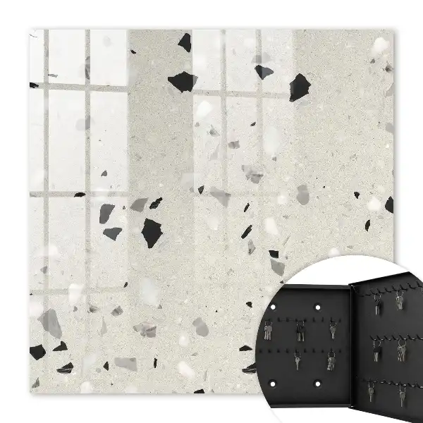 Key cabinet Gray pattern with geometric shapes