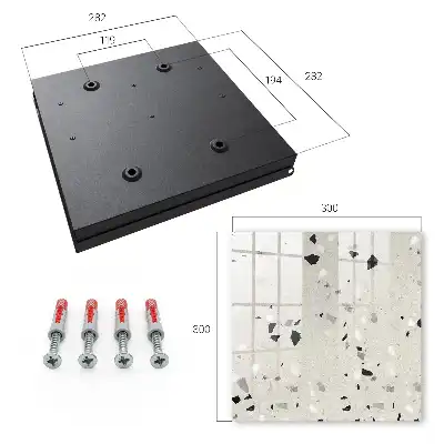 Key cabinet Gray pattern with geometric shapes