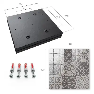 Key box for home Mosaic of grayscale patterns