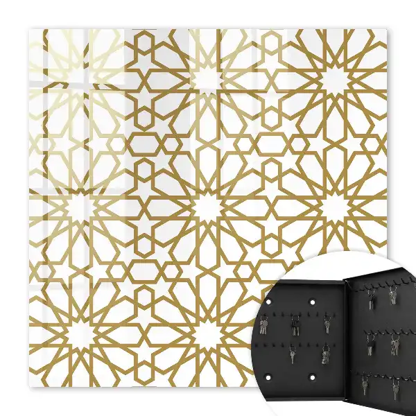 Wall mounted key cabinet Geometric pattern in a harmonious arrangement