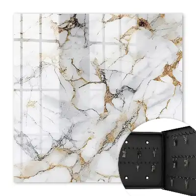 Wall mounted key cabinet Elegance marble with veins