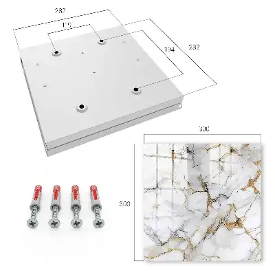 Wall mounted key cabinet Elegance marble with veins