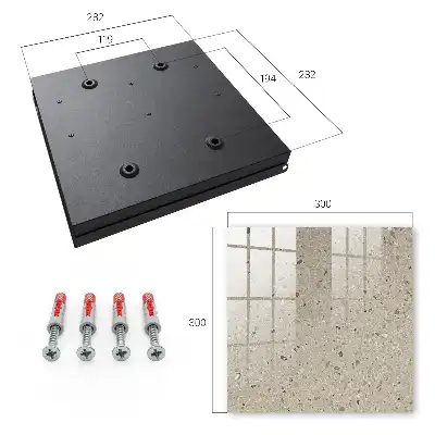 Wall mounted key cabinet Pebble texture without patterns