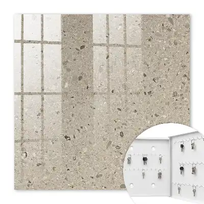 Wall mounted key cabinet Pebble texture without patterns
