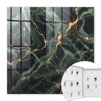 Decorative key box Marble elegance with dynamic lines