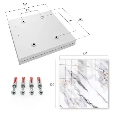 Wall mounted key box Marble elegance with a touch of luxury