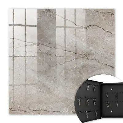Key cabinet Stylish stone in warm shades