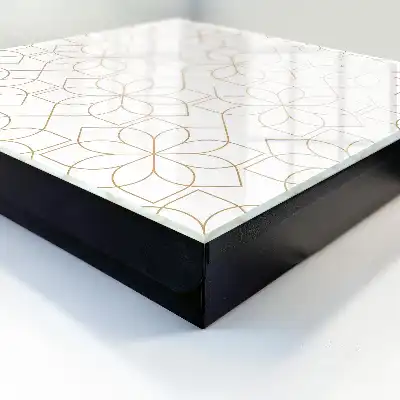 Decorative key box Light floral pattern in the background