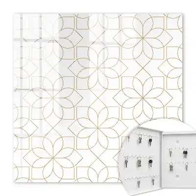 Decorative key box Light floral pattern in the background