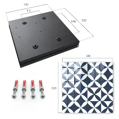 Decorative key box Geometric elegance in a contrasting arrangement