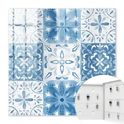 Wall mounted key box Geometric tile patterns