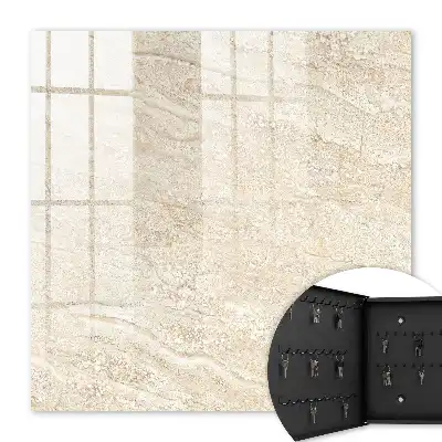 Decorative key box Beige waves with warm texture