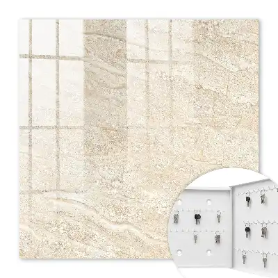 Decorative key box Beige waves with warm texture