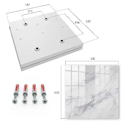 Wall mounted key cabinet Marble elegance with a white background