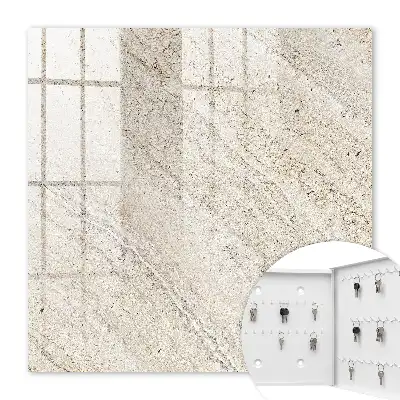Key box for home Light marble with natural patterns