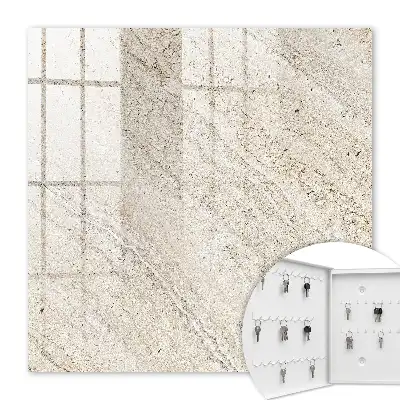 Key box for home Light marble with natural patterns