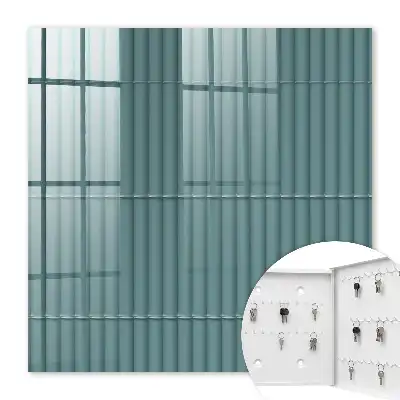 Wall mounted key cabinet Turquoise texture modern style