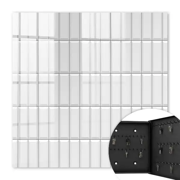 Wall mounted key cabinet Subtle panel geometry