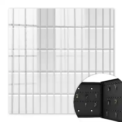 Wall mounted key cabinet Subtle panel geometry